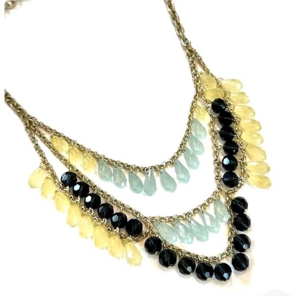 NWOT Lia Sophia "Refresh" Glasd & Resin Beaded Necklace - Picture 2 of 11